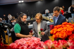Roda de premsa a Mercabarna-flor