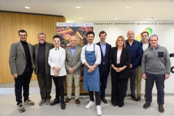 Los representantes de los gremios, con los chefs Ruscalleda y Balam